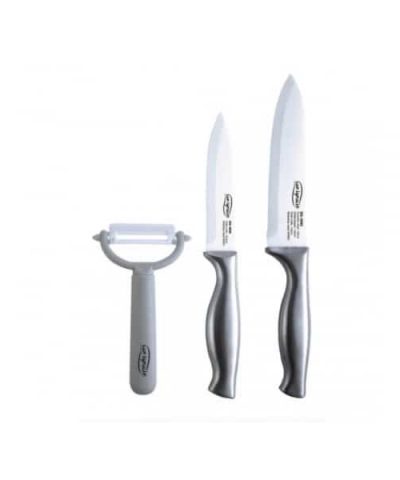 Messerset San Ignacio Cronos aus Keramik (3-teilig) - Keramikmesser-Set mit Gemüseschäler