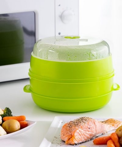 InnovaGoods Fresh Doppel-Dampfgarer für die Mikrowelle