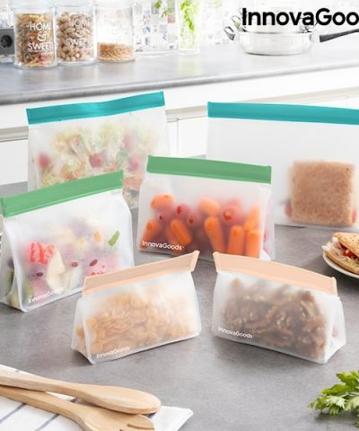 InnovaGoods Zags - ein Set luftdichter wiederverwendbarer Beutel 6 Stück