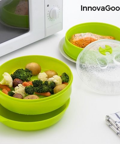 Alternative view of InnovaGoods Fresh Doppel-Dampfgarer für die Mikrowelle