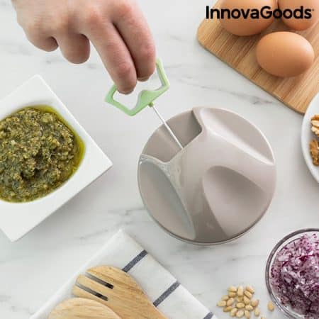 InnovaGoods Mini-Zerkleinerer Mit Seilzug - Küchenhelfer Für Frische Salate & Gemüse