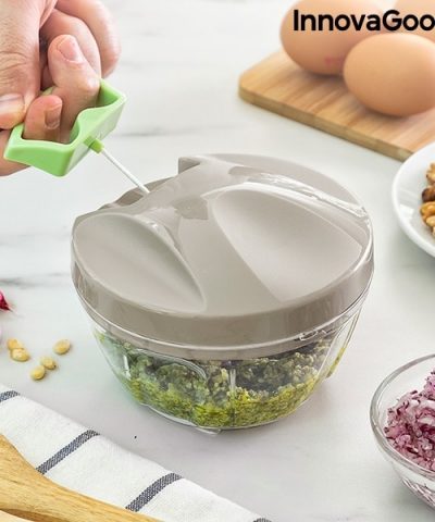 InnovaGoods Spinop manueller Mini-Zerkleinerer mit Seilzug