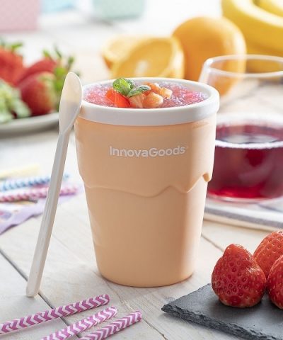 INNOVAGOODS - FRULSH Becher für Eis und Slushy-Eis mit Rezepten