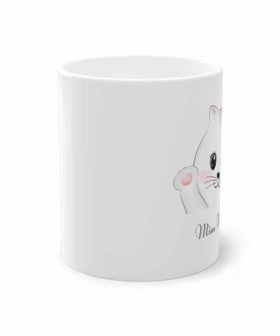 Alternative view of Kaffeetasse weiß mit Katzenkopf "Miau, Miau", 330ml Fassungsvermögen