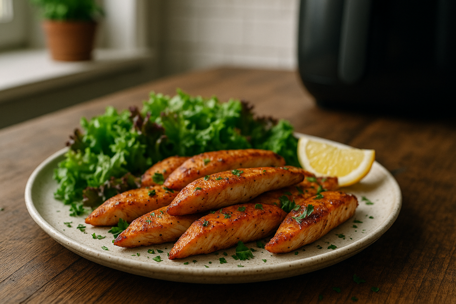 Hähnchenbruststreifen im Airfryer