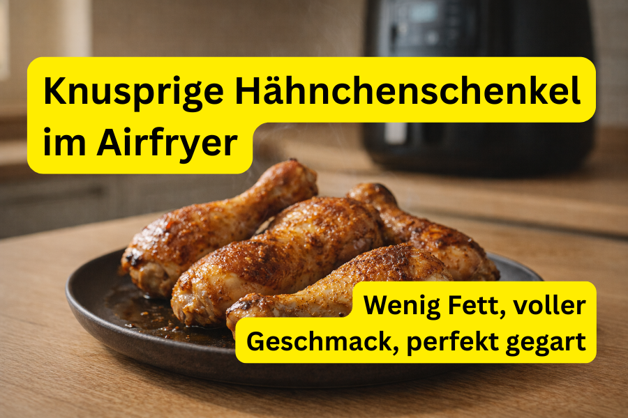 Knusprige Hähnchenschenkel im Airfryer